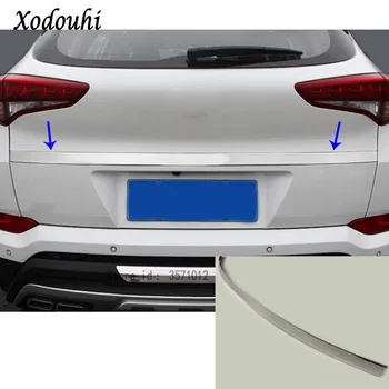 

For Hyundai Tucson 2015 2016 2017 2018 car styling auto body Rear back under bumper cover Wrap license trim frame panel 1pcs