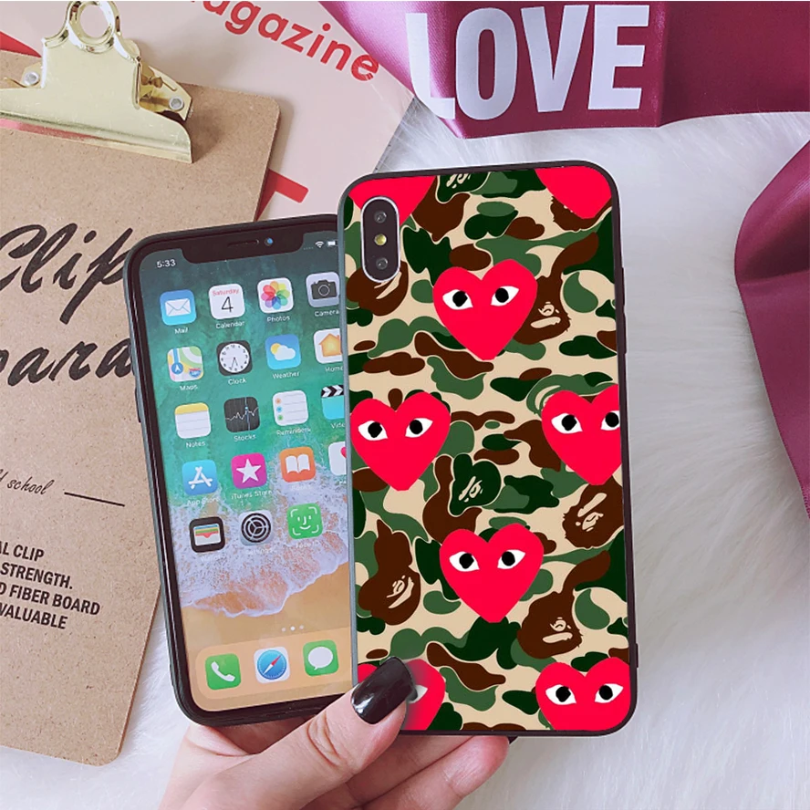 Любовь Игра CDG как мальчики чехол для телефона чехол для Apple iPhone 8 7 6 6S Plus X XS MAX 5 5S SE XR 11pro max