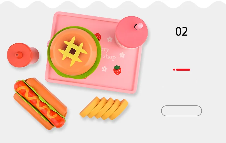 ToyWoo игрушка шоколад Prendplay деревянная детская игра кухня моделирование бургер чижон игрушка