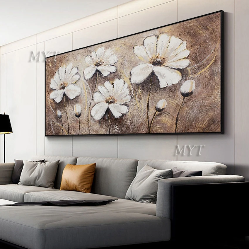 

Hand-painted Flower Oil Painting Modern House Wall Decoration Abstract Oil Painting Painting Wall Display Artwork
