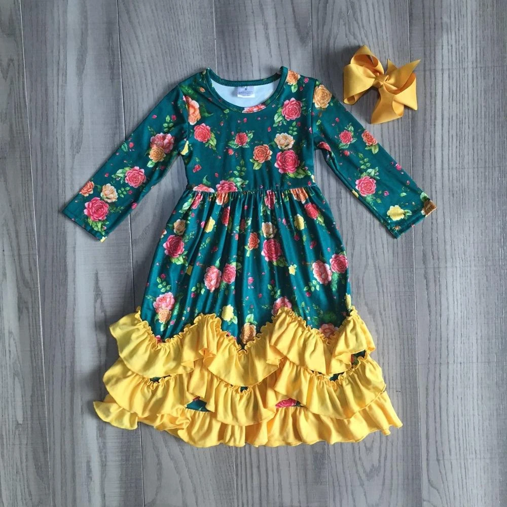 forest green baby dress