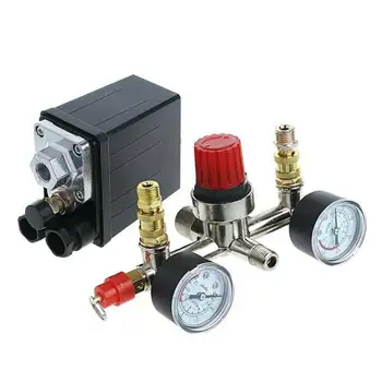 

Regulator Air Compressor Pump Pressure Control Switch+Valve Gauge Part Set Kit
