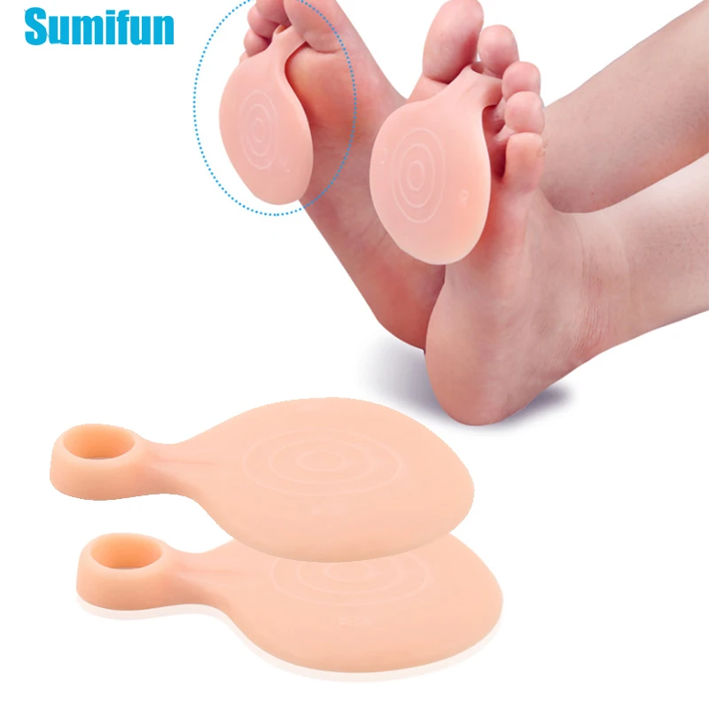 

Sumifun 2Pcs Forefoot Pad Medical Silicone Toe Pads Gel Feet Care Thick High Heels Half Insole Sore Foot Pain Relif Z52501