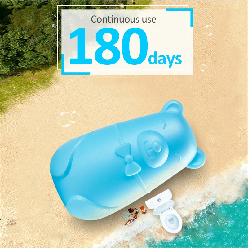 Симпатичный медведь синий пузырь очиститель для туалета волшебный