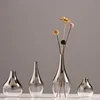 O.Roselif Brand Nordic Flower Glass Vase Creative Silver Gradient Dried Insert Desktop Terrarium Jewelry Decoration Plant Holder 2