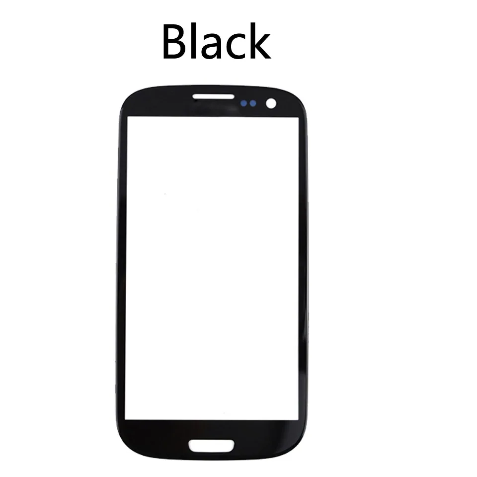 S3 Сенсорный экран для Samsung Galaxy S III S3 i9300 i9308 GT-i9300 GT-i9308 ЖК-дисплей Переднее внешнее стекло замена сенсорного экрана объектива - Цвет: Black-No tool