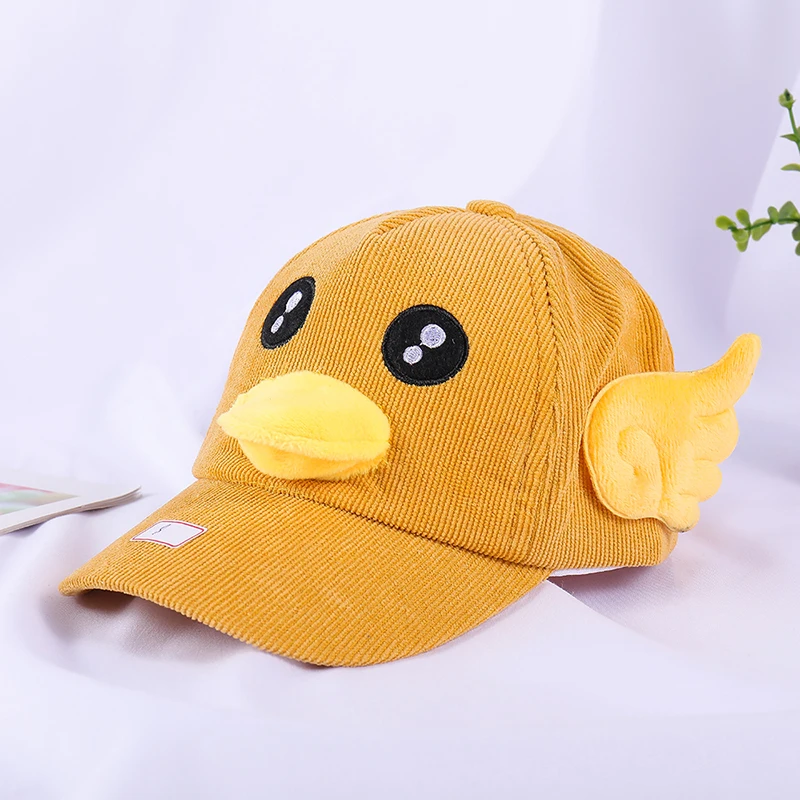 Baby hat Autumn and winter new children's hat corduroy thick cartoon baseball caps boys and girls baby cap kids snapback beanies