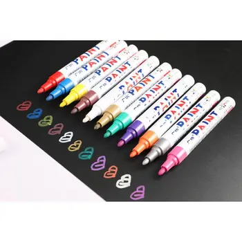

12pcs/lot colorful Waterproof pen Car Tyre Tire Metal Permanent Paint markers 24BB