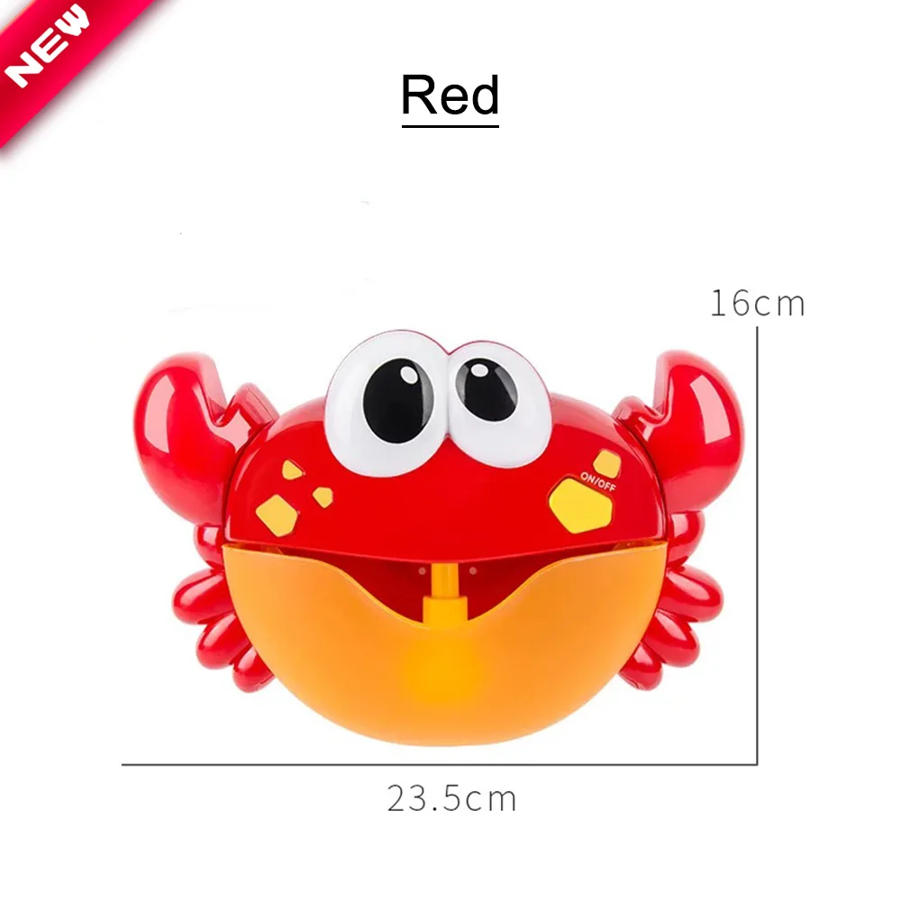 Red Crab Bubble крабы Музыка Детские Игрушки для ванны детский бассейн Ванна Для Купания Мыло машина автоматический пузырь смешной Краб лягушка КИТ утка осьминог - Цвет: Red Crab