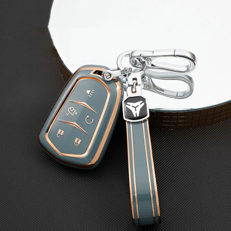 Copertura della cassa chiave dell'automobile per Cadillac ATS-L XTS XT5 CTS CT6 copertura chiave dell'automobile ATS 28T SRX Escalade 2015 Car Styling portachiavi accessori - Hfb00f2753a374945ad8cec71580d85ach