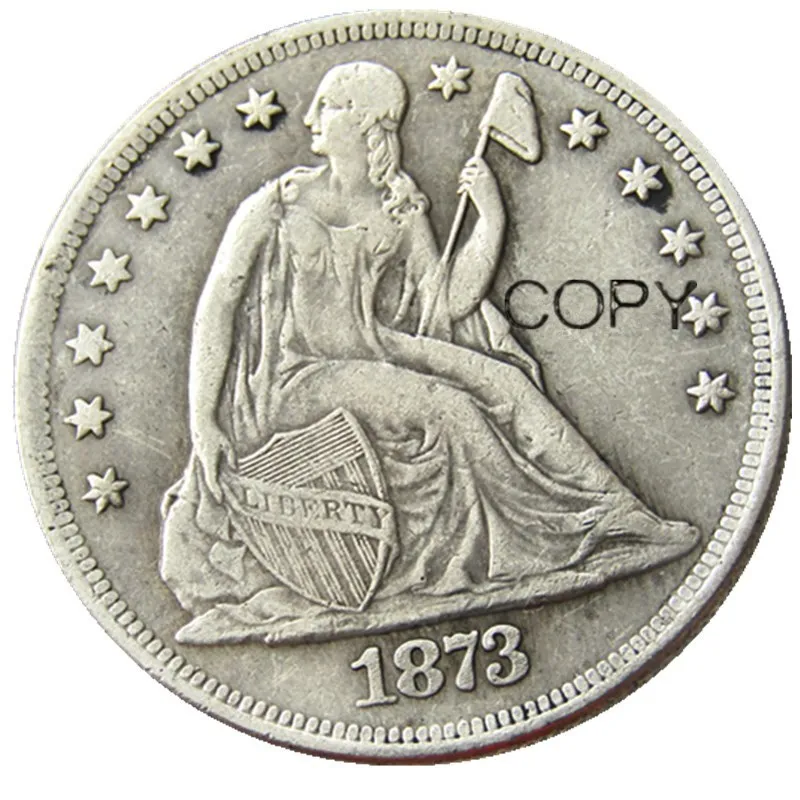 1873CC сидящий Liberty Dollar посеребренные копии монет