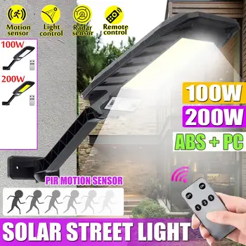 

60LED/180cob Solar Street Light Wall LED Motion Powered Outdoor Sensor PIR Garden Lighting Solar Waterproof light + Remote