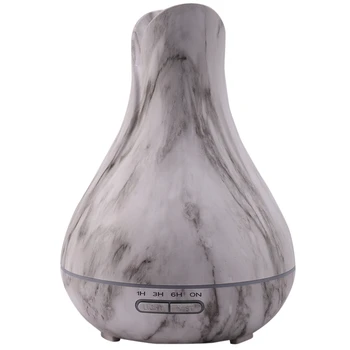 

400Ml Air Humidifier with Remote Control Marbled Grain Aroma Oil Diffuser Air Purifier 7 Colors Options Lamp for Home1 EU Plug