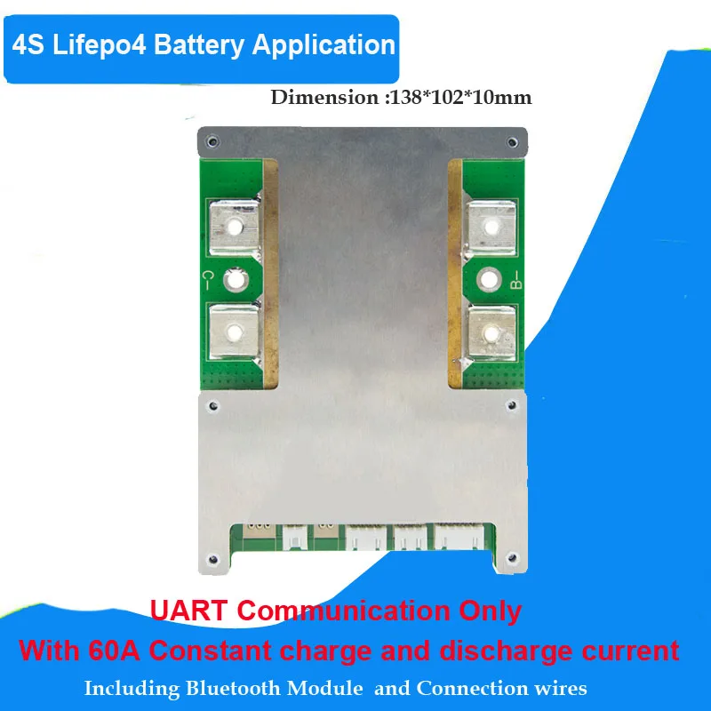 4S LFP 60A UART 4S литий-ионный аккумулятор Smart BMS или 4S Lifepo4 BMS с 60A до 120A постоянного тока и UART или RS485 связи - Цвет: 4S LFP 60A UART