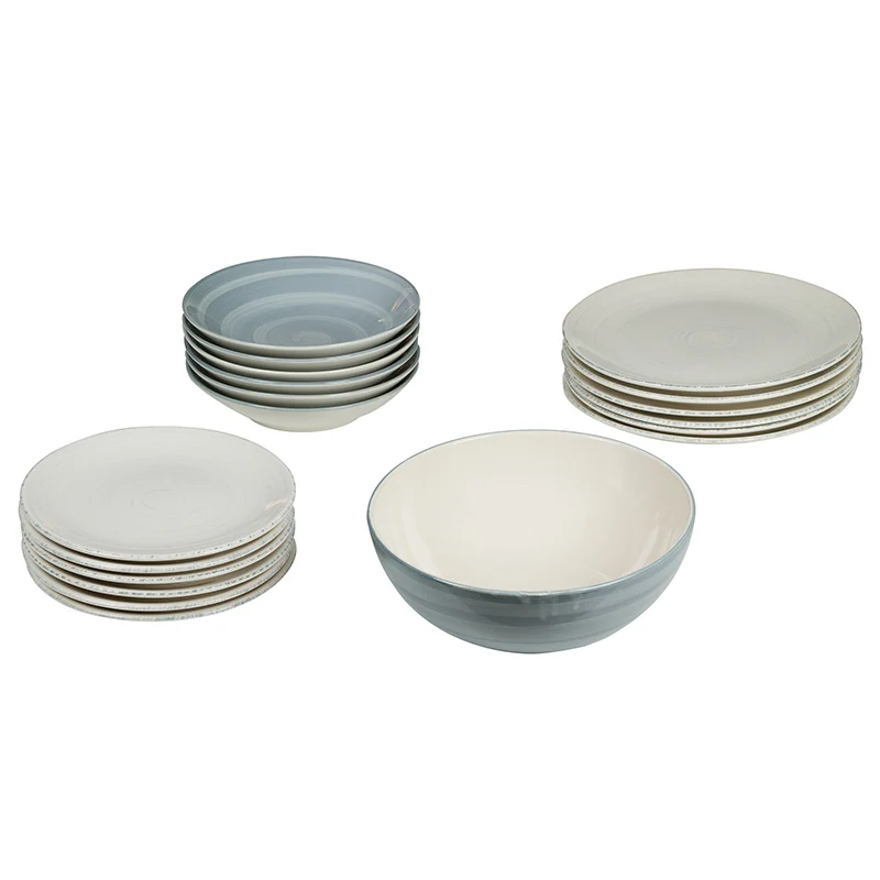 Посуда (19 шт) китайская посуда Синяя|Блюдца и тарелки| |