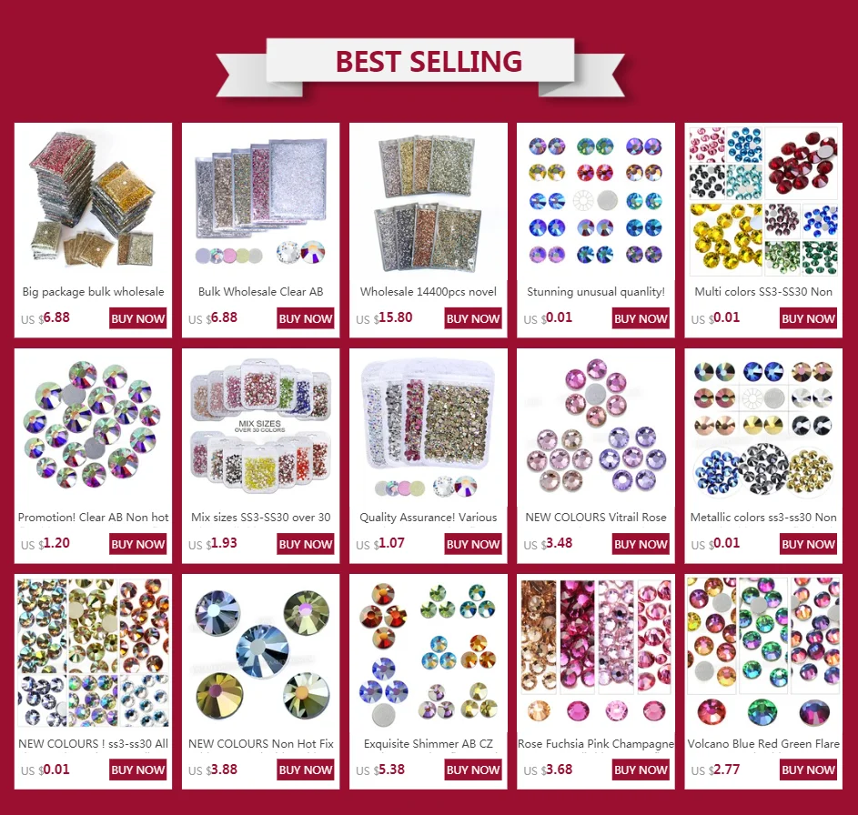 sewing material shop near me Black Diamond SS3 SS4 SS5 SS6 SS10 SS20 SS30 to DIY Nail Art Rhinestones Glitter Crystals Jewelry Non HotFix stone Decor strass Webbing