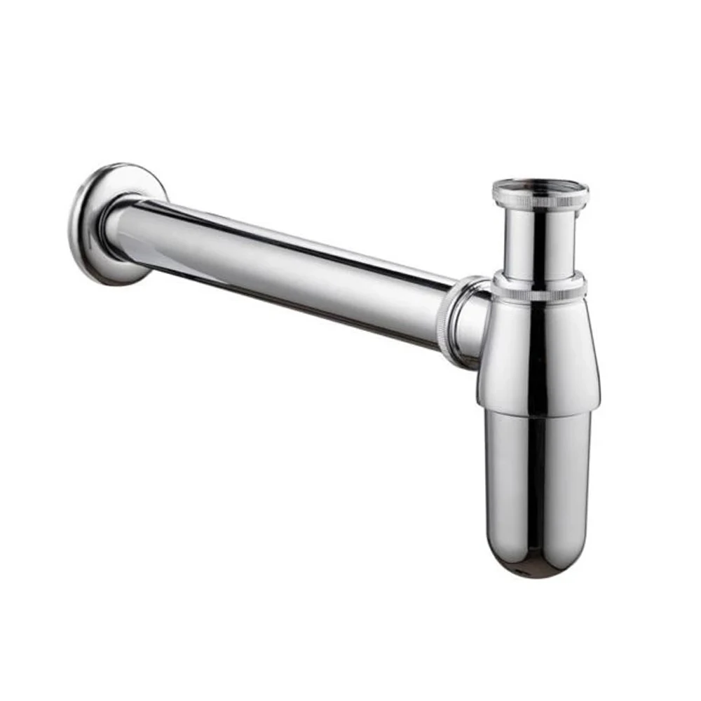 Chrome Bottle P-Trap Waste Bathroom Basin Sink Pipe Adjustable Height & Outlet | Обустройство дома