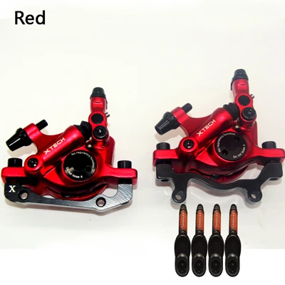 red set ZOOM HB-100 MTB велосипед тормоз масло дисковый тормоз велосипедный суппорт электрический скутер Гидравлический дисковый тормоз наборы - Цвет: red set