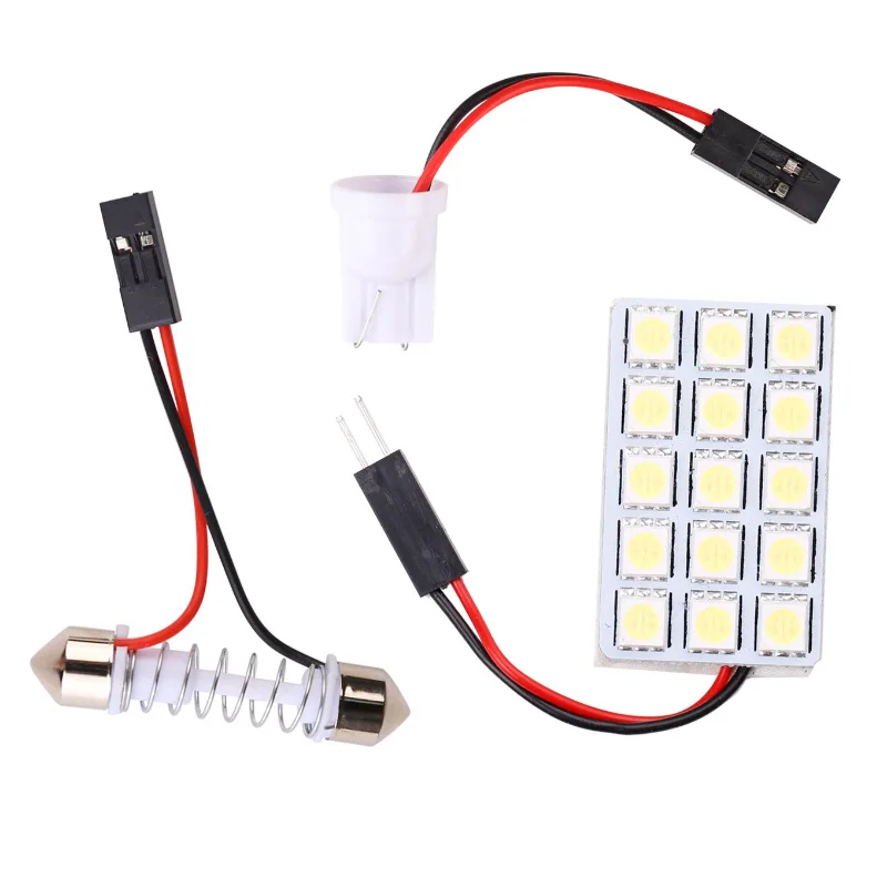 1 шт. Автомобильный светодиодный светильник 5050 15SMD световая панель для чтения светильник задний ящик светильник для лицензии светильник на крышу для авто модифицированный светильник - Испускаемый цвет: 1Pcs LED Light
