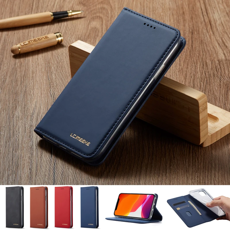 

Leather Wallet Case For Huawei P30 Lite Magnetic Flip Phone Cover Huawei P30 Pro Case Card Slot Hoesje Coque For Huawei P30 Case