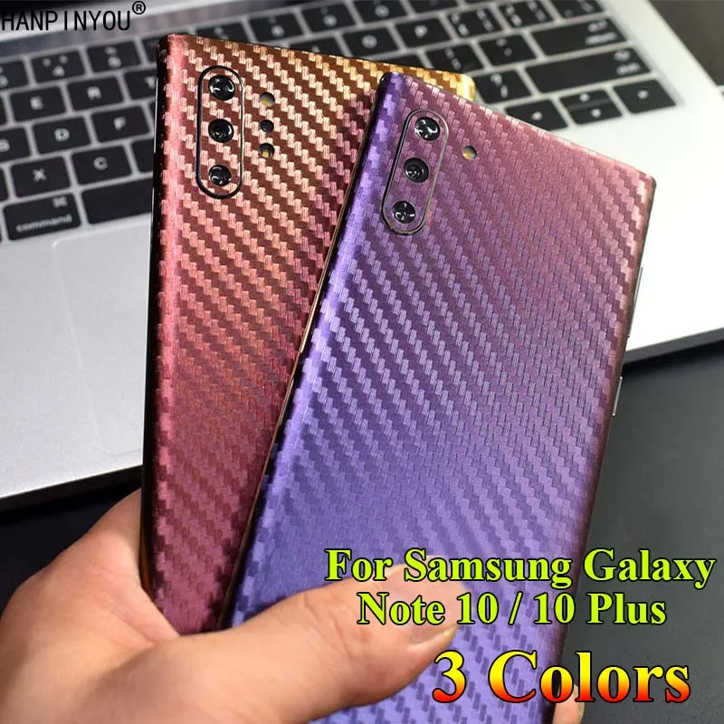 

For Samsung Galaxy Note 10 Note10 / 10+ Plus 3D Gradient Carbon Fiber Full Back Cover Decal Skin Protective Sticker Film