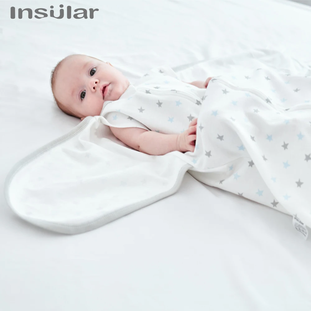 Insular Anti Startle Baby Four Seasons Pure Cotton Thin Anti Kicking Quilt Baby Single Layer Swaddling Towel 5