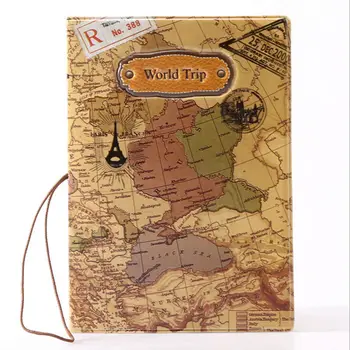 

Creative PVC Hand Painted World Map Metal Card Holder Soft Plastic Passcard Folder Office Accessories Memo Holder
