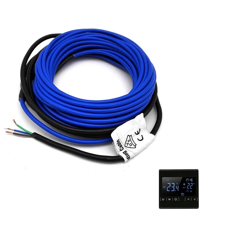 MH1822EH with Cable Все размеры 20 Вт/м Инфракрасный нагревательный кабель 220 В двухпроводник Крытый открытый теплый пол провода подъездная дорога гараж таяния снега - Цвет: MH1822EH with Cable