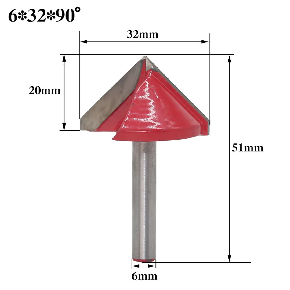 60 90 120 150 градусов в форме Древесины Маршрутизатор биты v-фрезерный резак с 6 мм хвостовик триммер для древесины 3D Фрезерный резак резьба деревянный нож