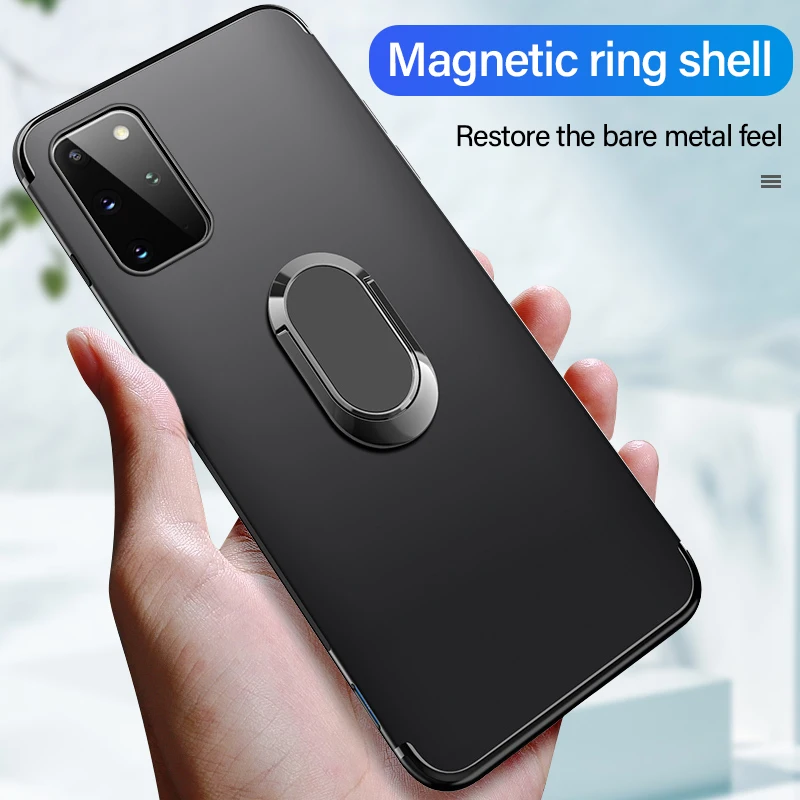 Чехол для телефона силиконовый ультратонкий с магнитным держателем Samsung Galaxy S20 S10