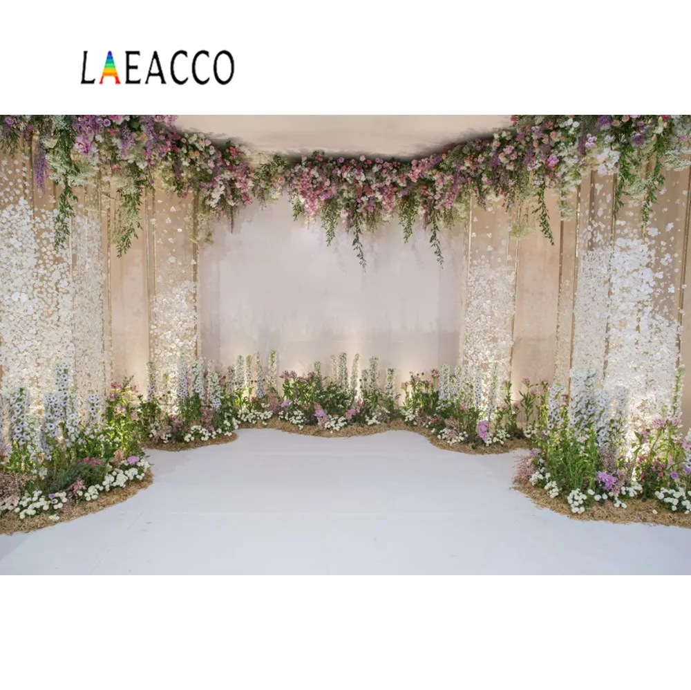 Laeacco свадебные фоны для фотосъемки цветы кисточка сцена Романтическая любовь невеста вечерние Фото фоны для фотостудии