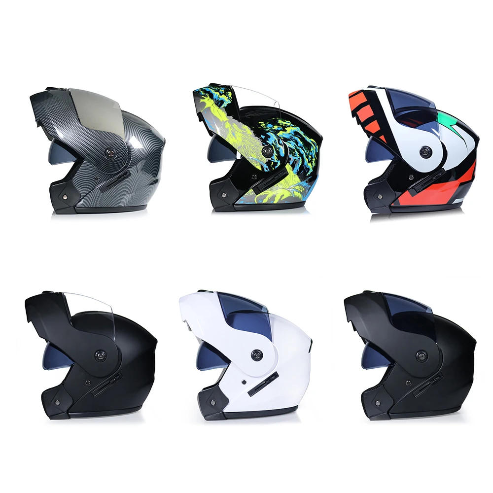 Профессиональные гоночные мотокроссные шлемы модульные с двойными линзами мотоциклетный шлем унисекс Полный лицевой безопасный шлем флип-ап Cascos Para Moto