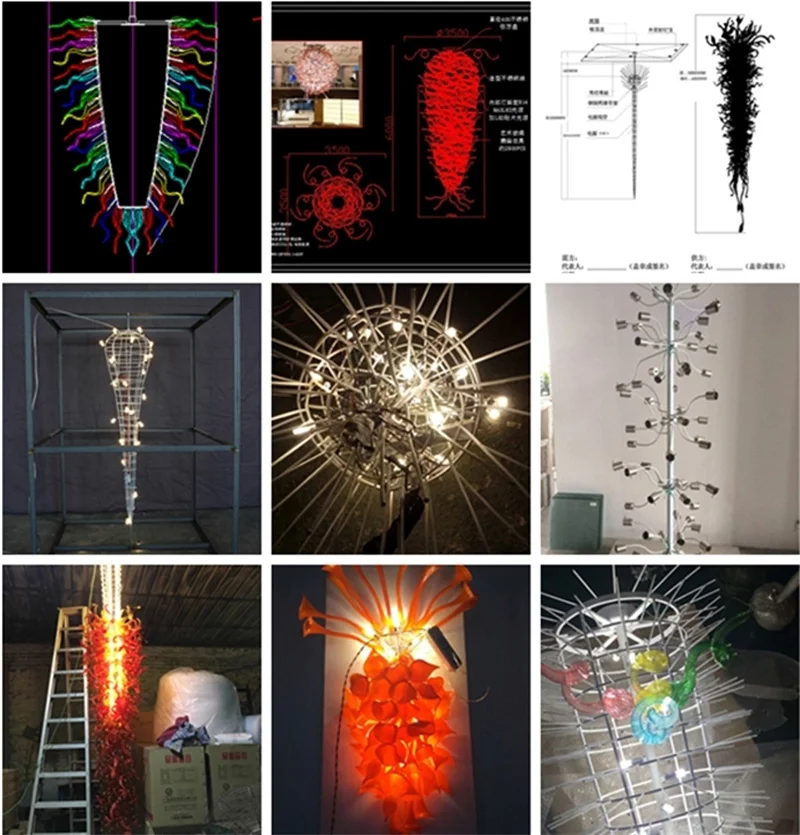 Lustres de Vidro Soprado e Pingente 28 por 60 Nova Casa Decoração Artesanal Lâmpadas Interior Grande Vermelho Ambaer Murano Polegadas 15 Computers & Electronics
