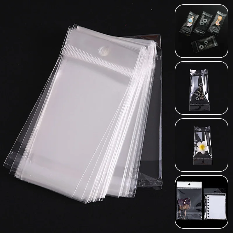 Supplies Transparent Package Self Adhesive Pocket Plastic Candy Bag Seal Pouch