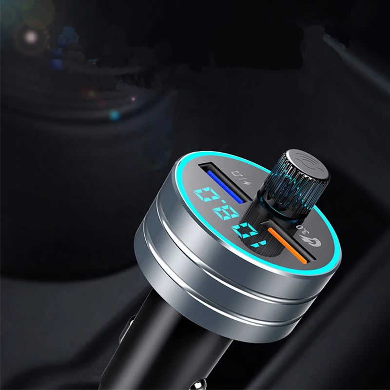 Автомобильный Bluetooth MP3-плеер Автомобильное зарядное устройство Bluetooth fm-передатчик приемник QC3.0 двойной USB металлический корпус автозапчасти XC-76
