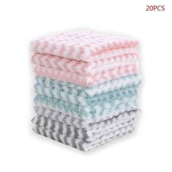 

20 Pcs Soft Coral Fleece Cleaning Dish Rag Washable Reusable Multifunctional Drop Shipping