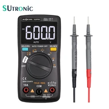 Multímetro digital rm102pro, multímetro digital de 6000 contagens, luz traseira automática ac/dc, voltímetro, transistor tester, temperatura de diodo de frequência
