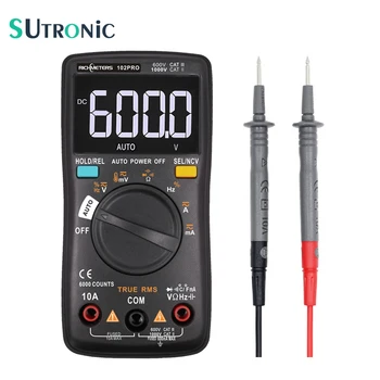 

RM102PRO Digital Multimeter 6000 counts Auto Back light AC/DC Voltmeter transistor tester Frequency Diode Temperature