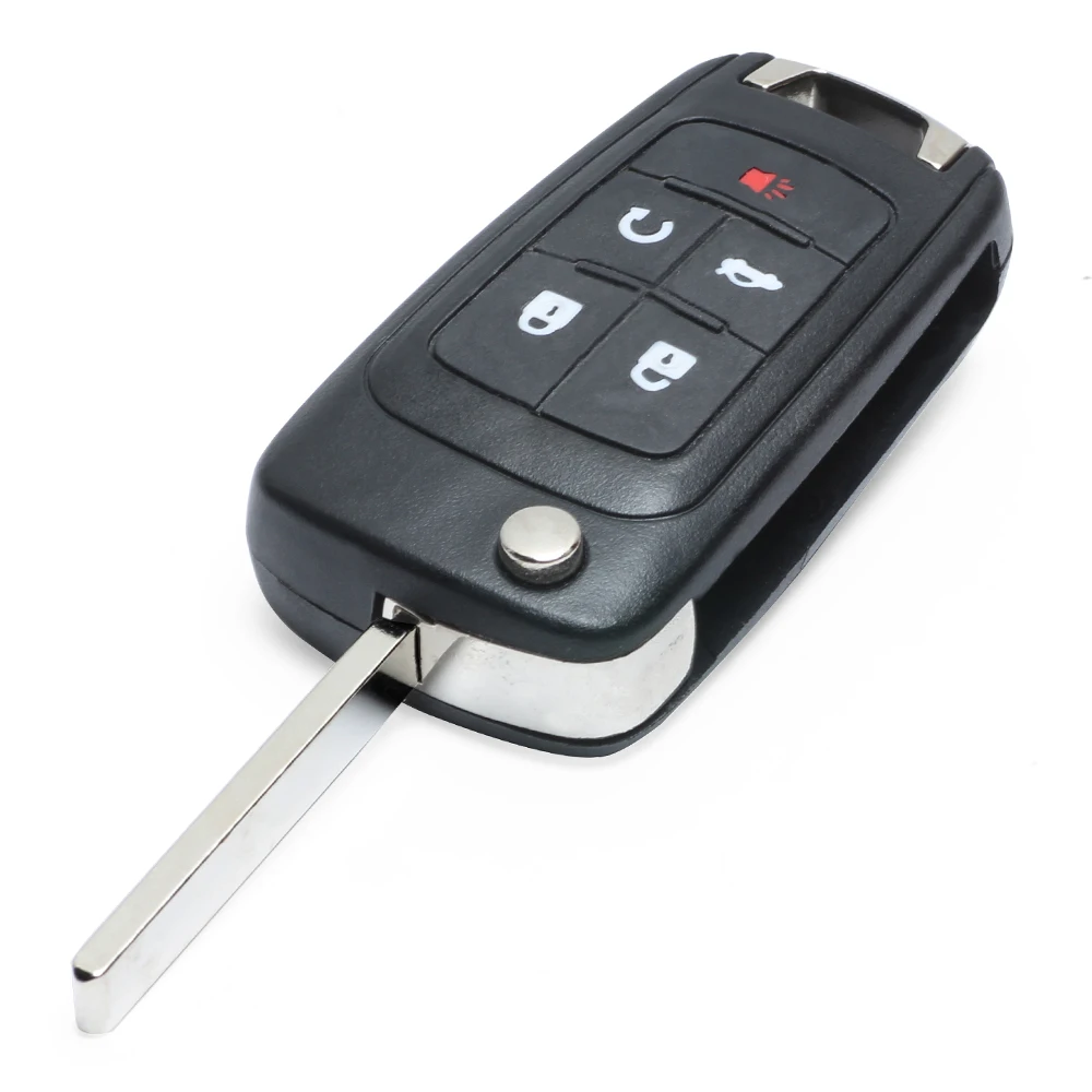 Keyecu 5 кнопок флип дистанционный ключ-брелок от машины 433 МГц ID46 чип для Chevrolet Malibu Impala Cruze P/N: 13504254,5912544