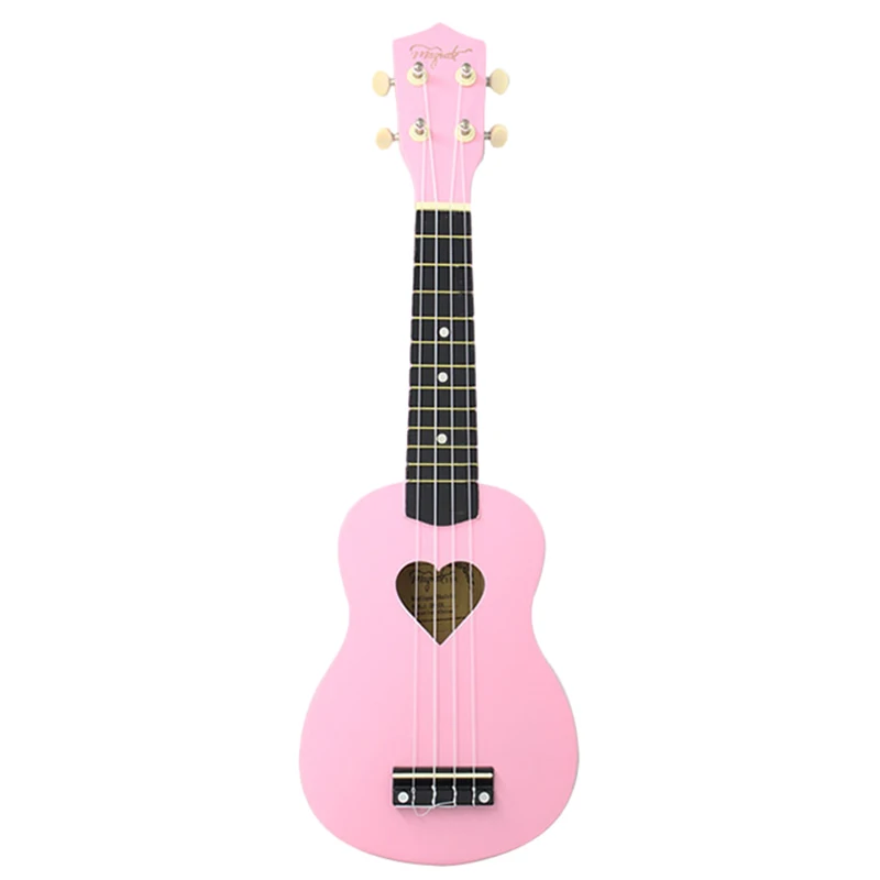 

Mcool Concert Ukulele 23 Inch Pink Ukelele 4 Strings Hawaii Mini Guitar Heart-Shaped Tone Hole Basswood Wood Uke