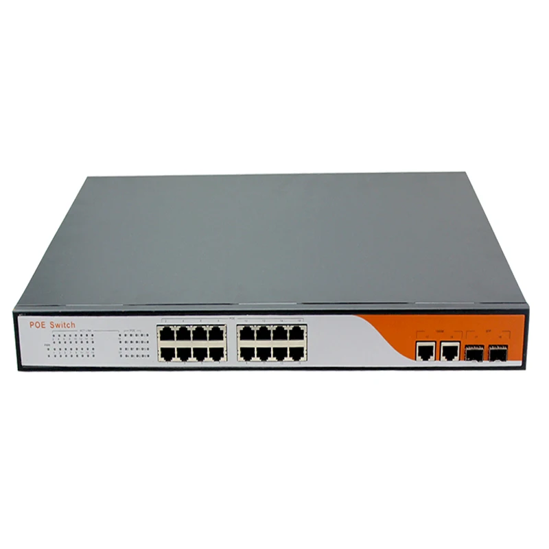 ANDDEAR-HYY4 250w коммутатор питания через Ethernet 16 портов 10/100 Мбит/с управляемый сетевой коммутатор Web smart Ethernet POE с 2 Порт gigabit rj45/для программирования в производственных условиях по восходящей линии