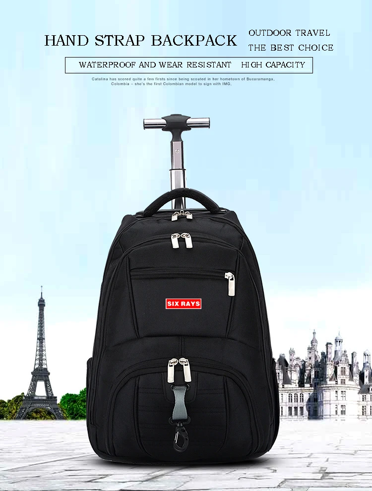 SIXRAYS Лидер продаж Тележка Школьные сумки мальчик рюкзаки бренд дизайн подростков лучшие студенты путешествия бизнес Водонепроницаемый школьный ранец