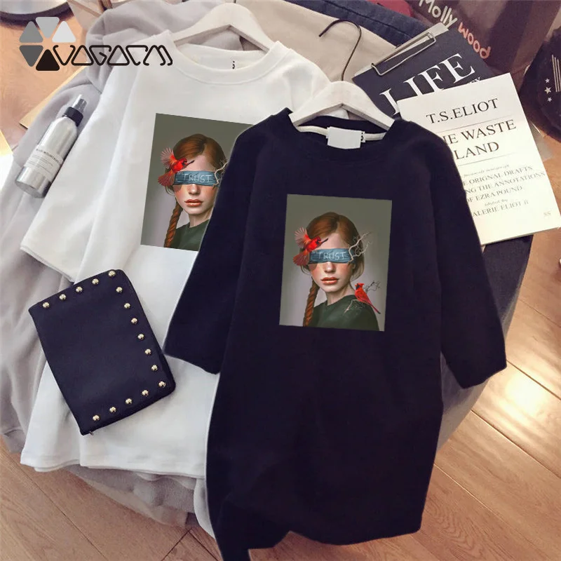 

Dresses Women Mode Femme Print Casual Loose Short Sleeve Female Summer Plus Size Simple Mini T-shirt White Dress Vintage