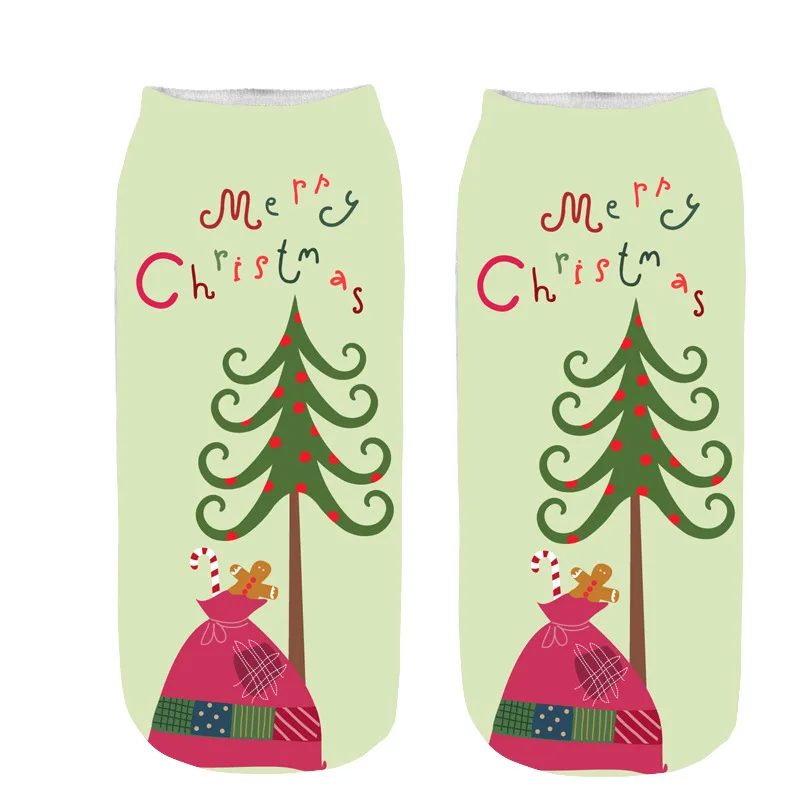 Women Boat Socks 3D Printing Christmas Socks Girl Fashion Unisex Animal Cartoon Funny Low Ankle Socks Christmas Gifts