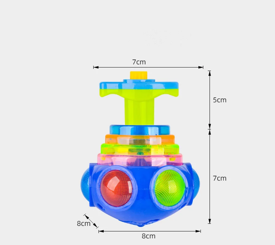 Electric Rotate Gyroscope Laser Color Flash LED Light Toy Music Sonoluminescent Gyroscope Classic Hot Sell Kids Toy