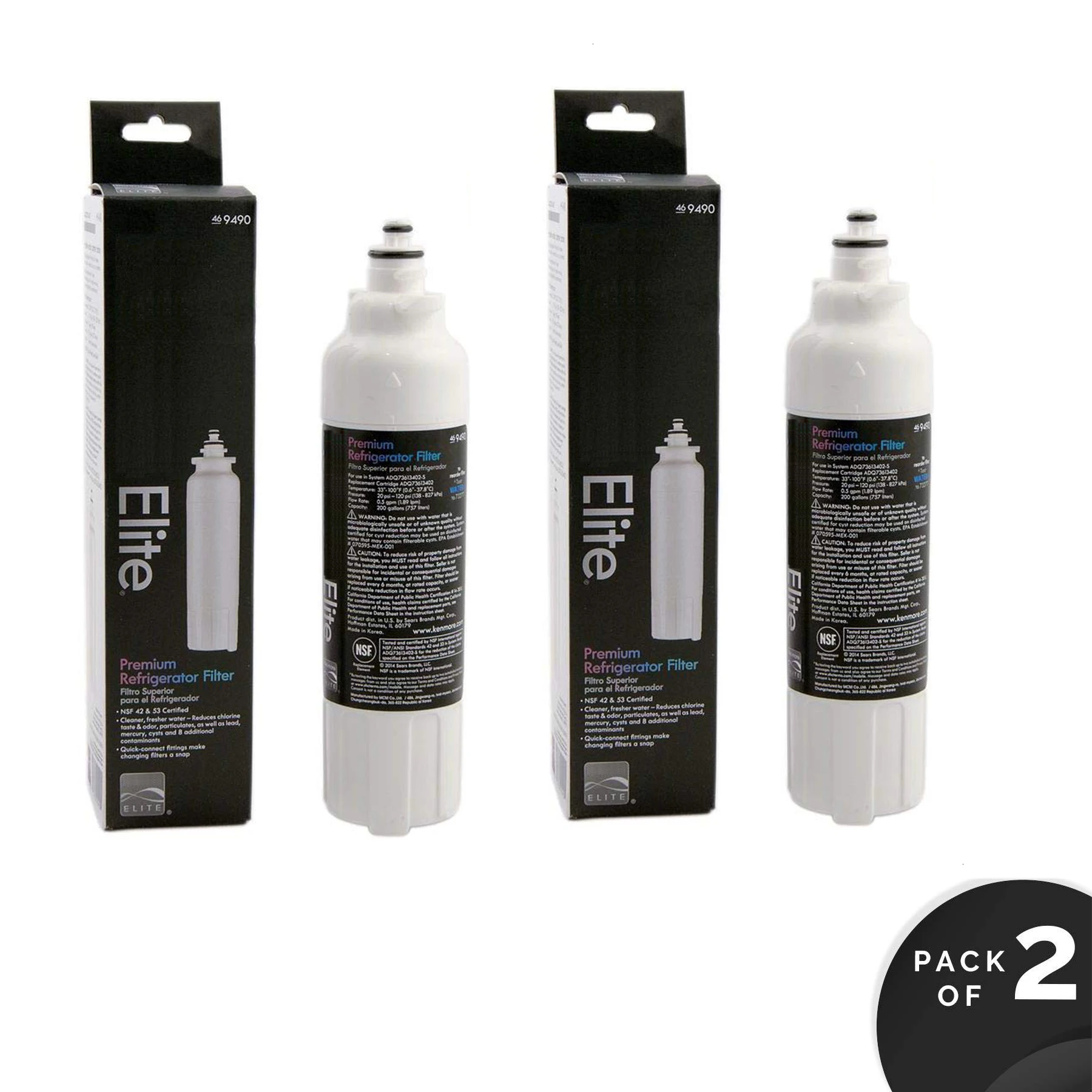 

Water filter box compatible with Kenmore Elite 9490 original (2 monolithic/batch)