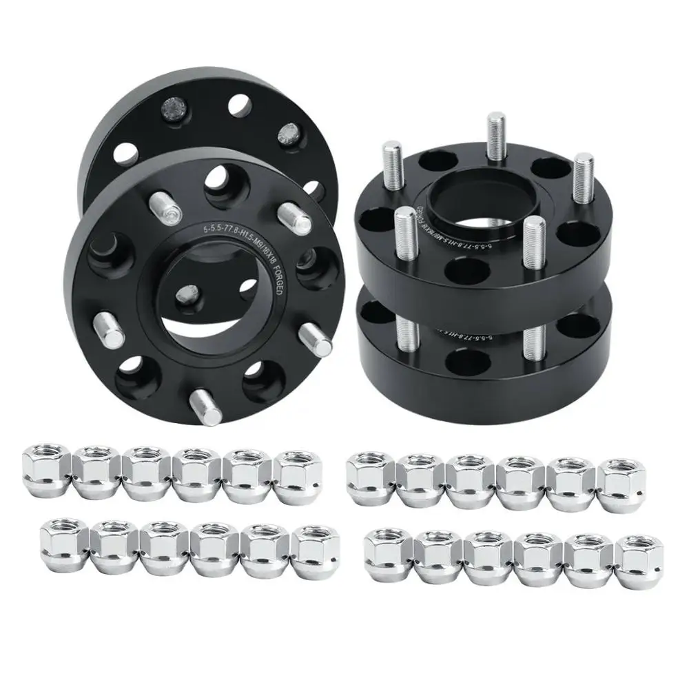 

4pc 1.5 inch thick 5x5.5 to 5x139.7mmBlack Wheel Spacers 9/16" Stud 77.8mm CB for Dodge Ram 1500 Dakota Pick Up