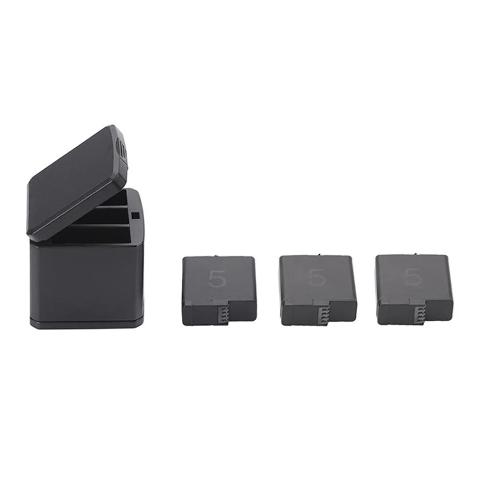 Зарядное устройство для GoPro Hero 8, 7, 6, 5, Экшн-камера для путешествий, три слота, 3 аккумулятора, зарядка, переносная коробка для хранения для GoPro Hero
