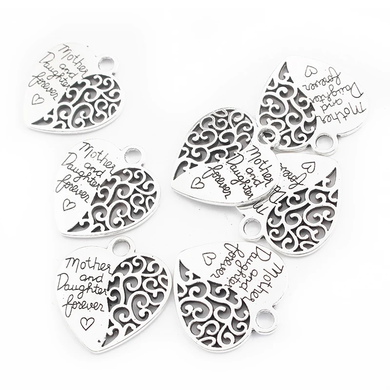 10 шт. резная надпись Мама и дочь навсегда|pendant chain|charm pendant necklacecharm bracelet |
