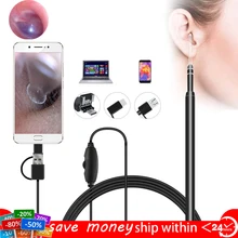 

5.5mm Otoscope Medical In Ear Cleaning Endoscope Visual Ear Spoon Health Care Cleaning Tool for Nose Ear Picker USB HD Camera